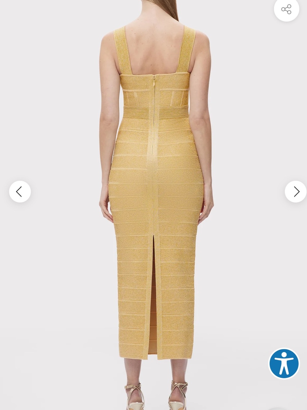 Herve Leger TEXTURED LUREX SWEETHEART GOWN - Picture 3 of 4